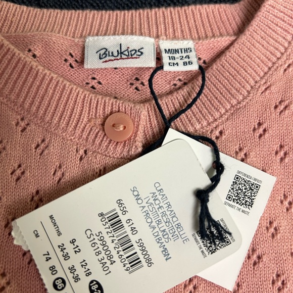 BluKids - Eyelet cardigan - Blush - 18-24 months - Picture 3 of 7